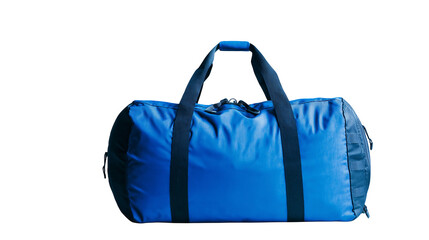 blue bag for gym isolated on white background , transparent png 