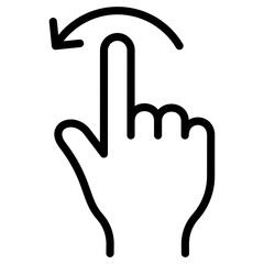 Obraz premium Flick Left Icon