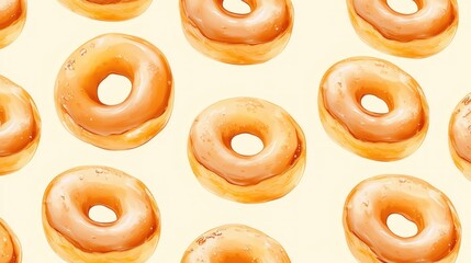 Glazed donuts pattern