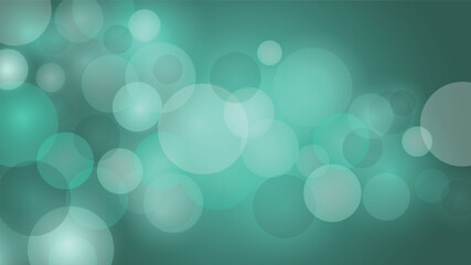 Modern abstract green background featuring soft bokeh light circles and smooth blur effects, perfect for elegant, creative, and stylish design projects in various digital uses.