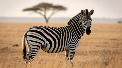zebra in the savannah