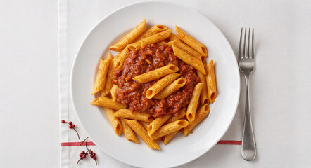 Penne with Meat Sauce