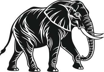 an elephant, elephant silhouette, elephant silhouette art, silhouette of a elephant, elephant, mammal, silhouette, animal