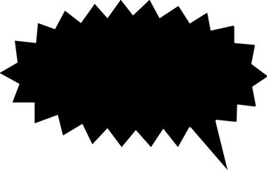 Blank empty speech bubble chat icon. Retro special offer design elements, chat emblem, black callout sign Isolated on transparent background. Vector illustration for web app.