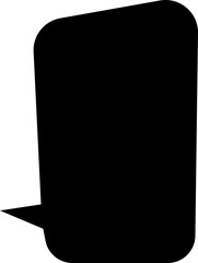 Blank empty speech bubble chat icon. Retro special offer design elements, chat emblem, black callout sign Isolated on transparent background. Vector illustration for web app.