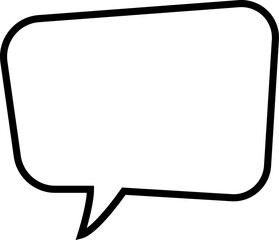 Fototapeta premium Blank empty speech bubble chat icon. Retro special offer design elements, chat emblem, black callout sign Isolated on transparent background. Vector illustration for web app.