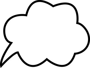 Blank empty speech bubble chat icon. Retro special offer design elements, chat emblem, black callout sign Isolated on transparent background. Vector illustration for web app.