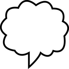 Blank empty speech bubble chat icon. Retro special offer design elements, chat emblem, black callout sign Isolated on transparent background. Vector illustration for web app.