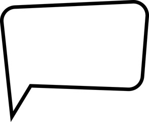 Blank empty speech bubble chat icon. Retro special offer design elements, chat emblem, black callout sign Isolated on transparent background. Vector illustration for web app.