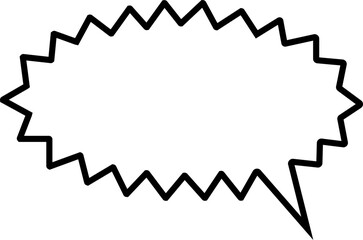 Blank empty speech bubble chat icon. Retro special offer design elements, chat emblem, black callout sign Isolated on transparent background. Vector illustration for web app.