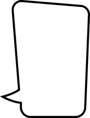 Blank empty speech bubble chat icon. Retro special offer design elements, chat emblem, black callout sign Isolated on transparent background. Vector illustration for web app.