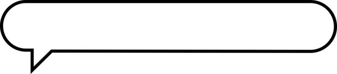 Blank empty speech bubble chat icon. Retro special offer design elements, chat emblem, black callout sign Isolated on transparent background. Vector illustration for web app.