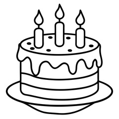 birthday cake with candles