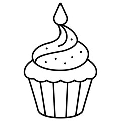 vector illustration of cupcake