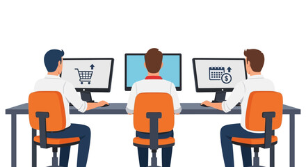 Obraz premium Efficient Team Collaboration Streamlining Online Business Operations