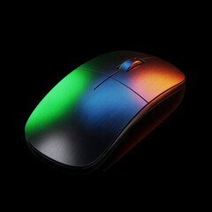  Modern Computer Mouse with Colorful Lighting - Lower Front Angle