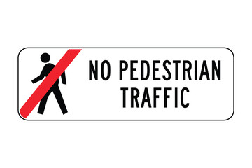 No Pedestrian Traffic Sign with Crossed-Out Walking Symbol – Safety and Access Control Notice