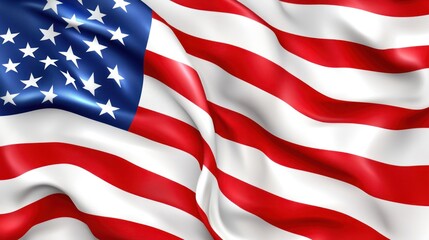 Waving american flag illustration