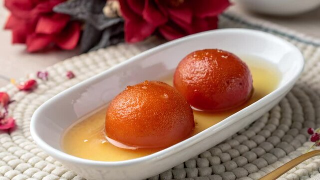 Gulab jamun in a bowl