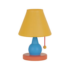 3d table lamp isolated on transparent background, Png