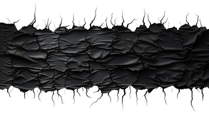 Striking visual of fractured black material against clean white, suggestive of disruption, change, or a powerful reveal concept transparent.