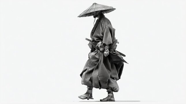Samurai wearing a large Samurai Generative ai