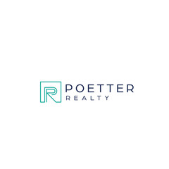 minimal p real estate logo design