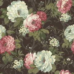 Stickers Bloemenwinkel  Romantic floral with peonies and scrolls  © StylusNY