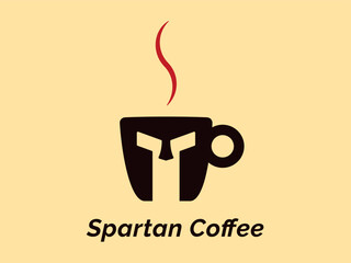 Spartan Coffee Pictorial Mark Creative Logo Design