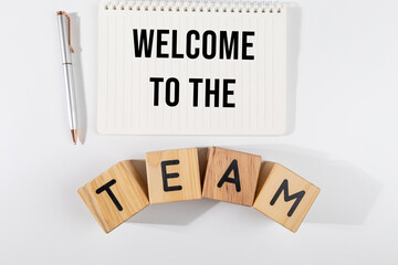 Welcome to the Team Note on Desk – Onboarding Greeting Concept