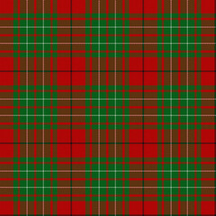 Red, Green, White, Black Tartan Weave Pattern - Tile