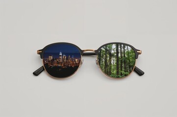 Sunglasses Showing Day and Night Views