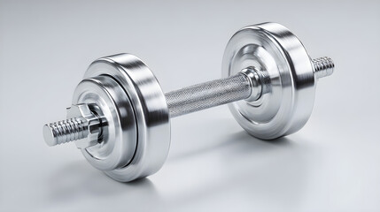 Shiny Silver Adjustable Dumbbell for Strength Training