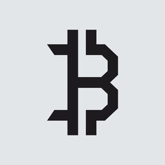 Obraz premium Blockchain icon vector illustration, Cryptocurrency blockchain sign, Machine learning symbol, Technology and AI concept