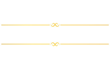 Gold title box with swirl ornament accent