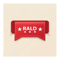 Set of red banner ribbon color. Flat bookmark sale tag website decorative design vector.