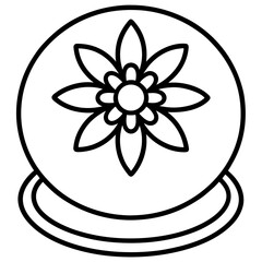 flower icon on white background