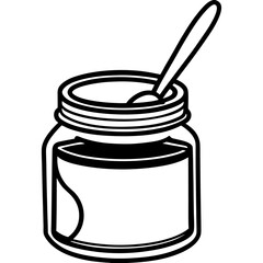 vector illustration of a jar of jam