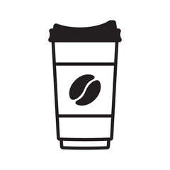 Disposable To-Go Cup Icon. Paper Coffee Cup Icon.