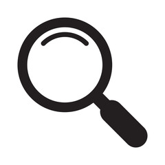 Magnifying glass icon, magnifier icon. Loupe icon symbol.