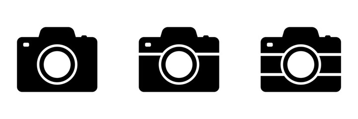 Camera icon. Photo camera icons set.