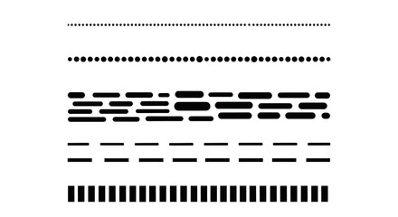 Black and White Horizontal Line Patterns Illustration