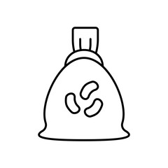 Farm Seed Bag Material Line Icon