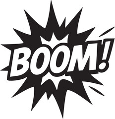 Fototapeta premium Dynamic Comic Book Boom! Explosion Sound Effect Illustration