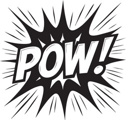 Dynamic POW! Comic Book Explosion Graphic Design Element