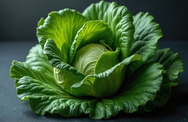 Obraz premium Close-up of fresh green napa cabbage head. Healthy fresh organic vegetable. Chinese cabbage texture background. Raw food ingredient for cooking. Healthy eating concept.