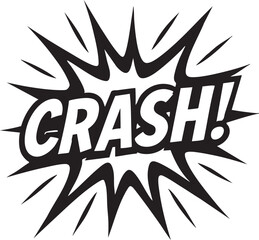 Bold Comic Book Crash Effect Vector Illustration