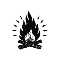 vector illustration of a fire flames