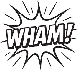 Dynamic Comic Book Wham! Sound Effect  A Powerful Graphic Design Element
