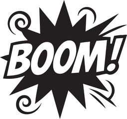 Fototapeta premium Dynamic Comic Book Boom! Explosion Sound Effect Illustration